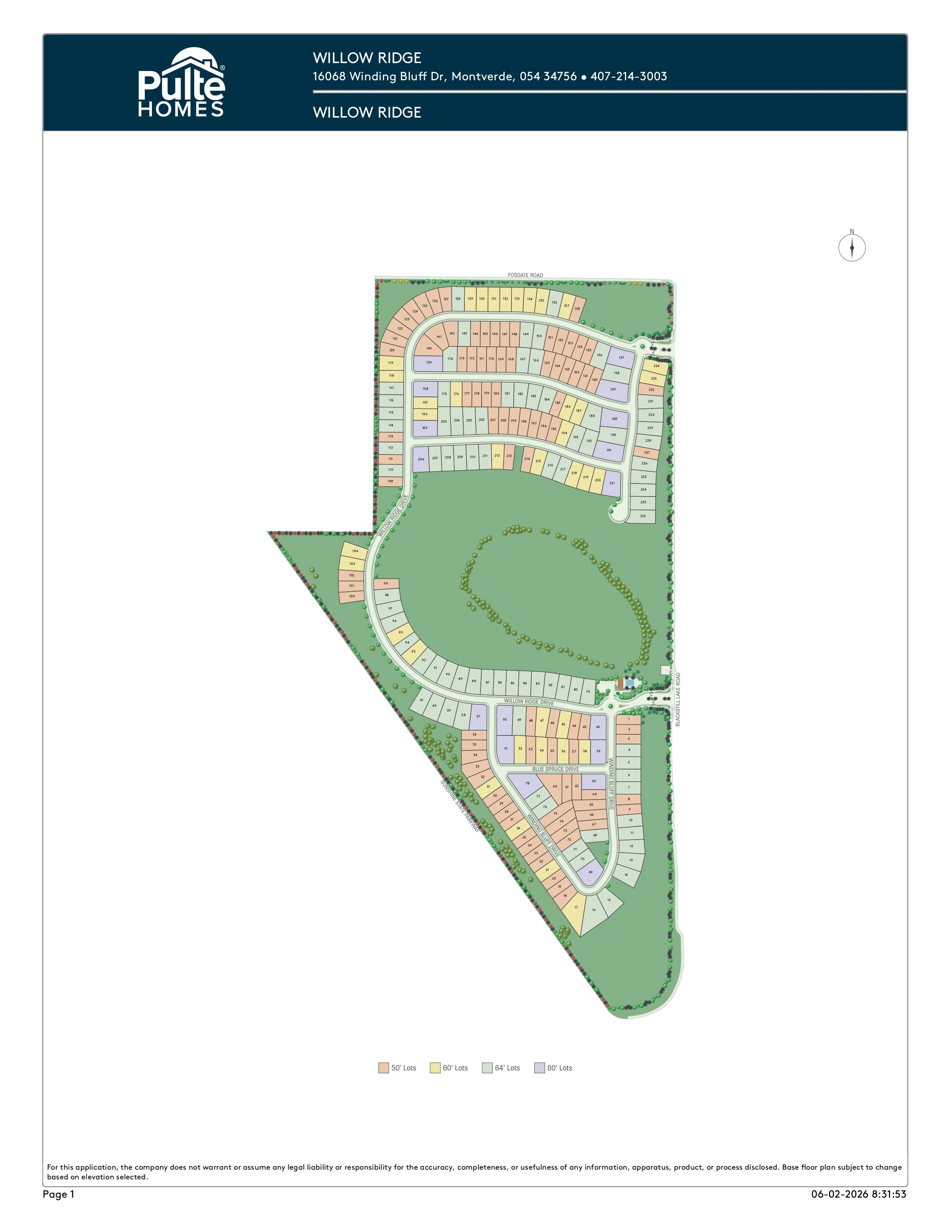 Willow Ridge Site Plan